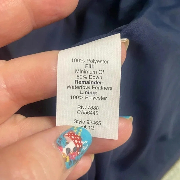 J. Crew Factory Size XS Navy Blue Vest Quilted Down Excursion High Neck Full Zip - Picture 6 of 6